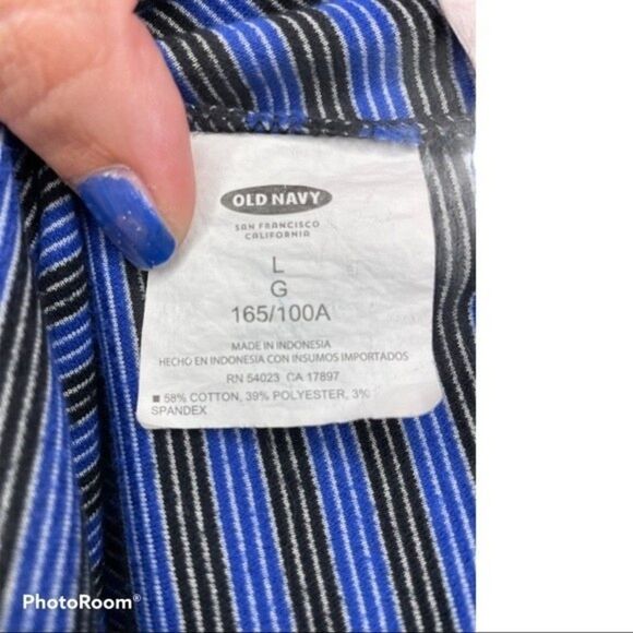 Old Navy Blue & Black Striped Sleeveless Dress Size Large - Picture 3 of 6